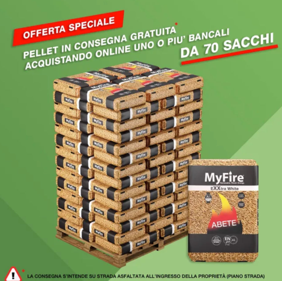 Pellet MyFire ExtraWhite A1 EnPlus 70 Sacchi da 15 Kg