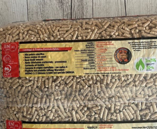 Pellet Firestixx Premium A1 En Plus in Abete 72 Sacchi da 15 Kg