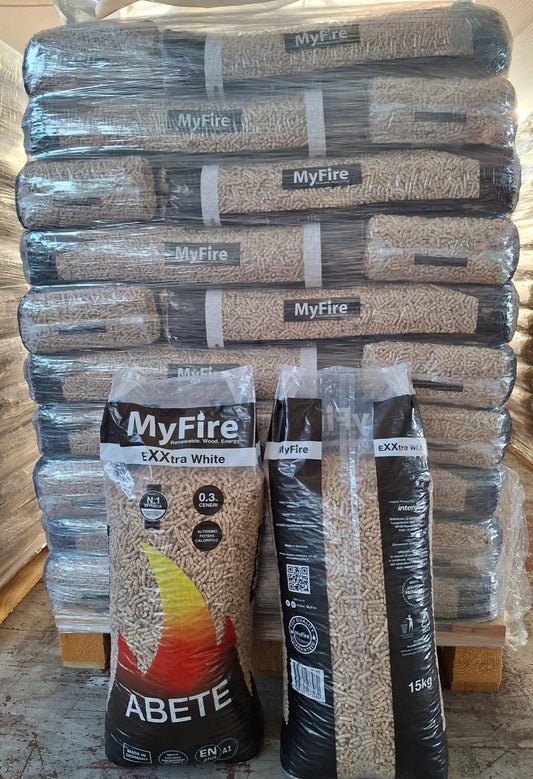 Pellet MyFire ExtraWhite A1 EnPlus 70 Sacchi da 15 Kg