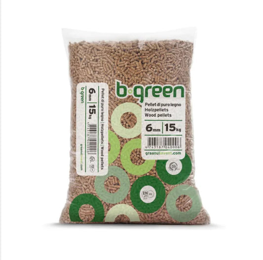 Pellet BGreen ENplus A1 70 sacchi da 15 kg in conifere