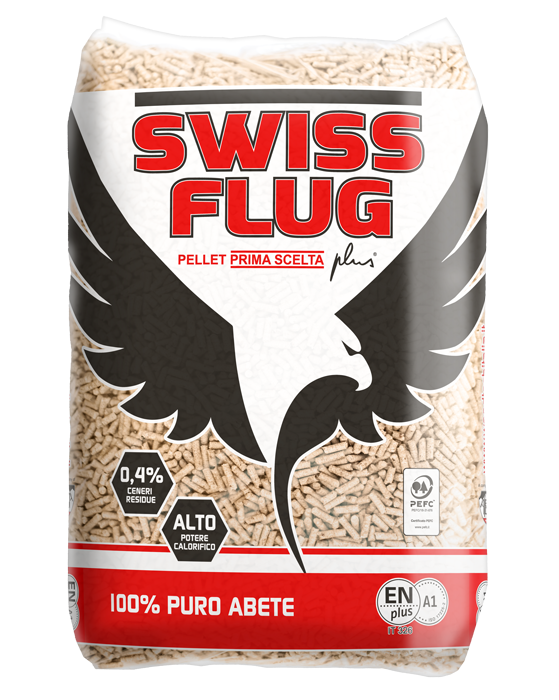 Pellet Swiss Flug ENplus A1 70 sacchi da 15 kg in abete