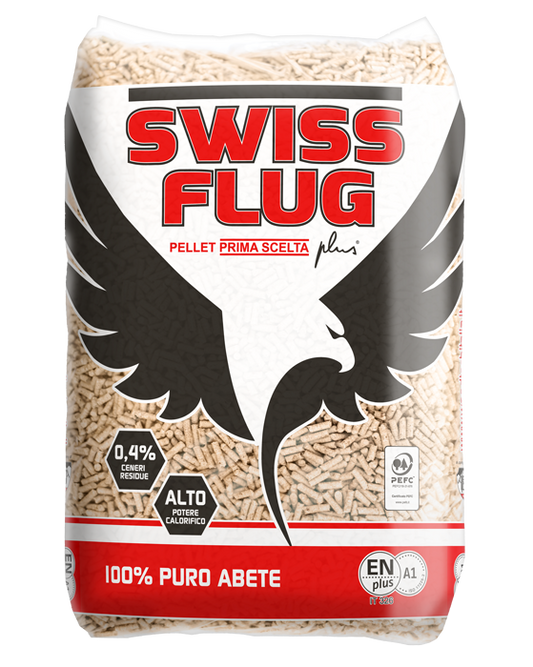 Pellet Swiss Flug ENplus A1 70 sacchi da 15 kg in abete